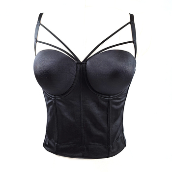 Plus veličine jednobojni top-bustier za vanjsku upotrebu na zabavama i klubovima, seksi korzet s ribljom kostom