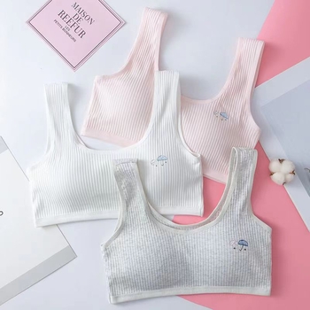 Top bustier din bumbac pentru adolescente, cupă completă, respirabil și confortabil, lungime pe piept, iarna 2024