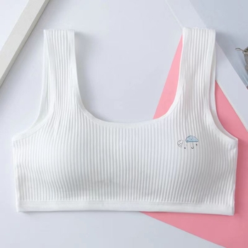 Top bustier din bumbac pentru adolescente, cupă completă, respirabil și confortabil, lungime pe piept, iarna 2024