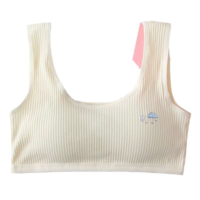 Top bustier din bumbac pentru adolescente, cupă completă, respirabil și confortabil, lungime pe piept, iarna 2024