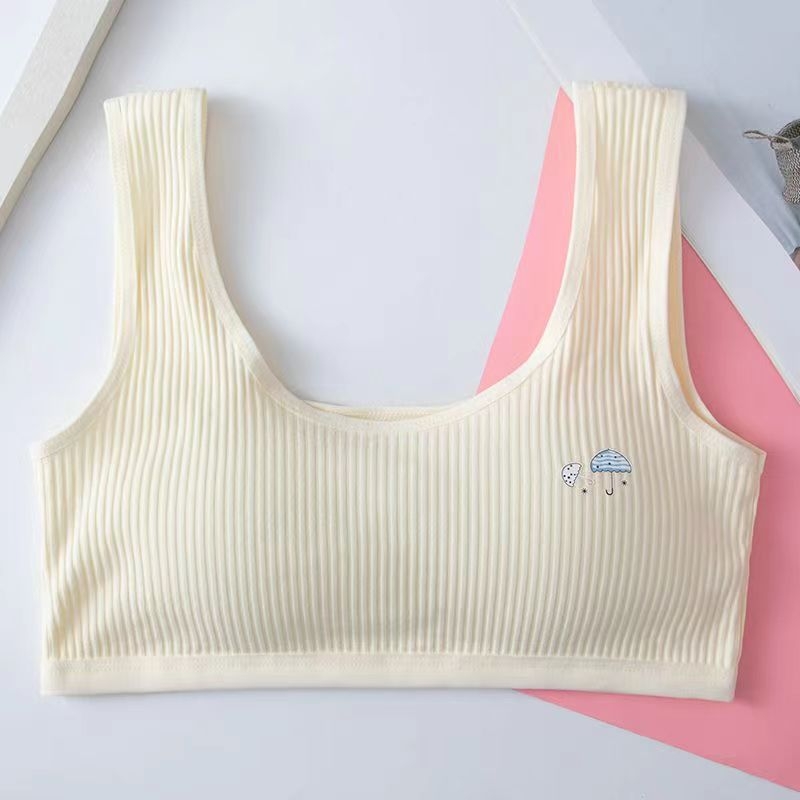 Top bustier din bumbac pentru adolescente, cupă completă, respirabil și confortabil, lungime pe piept, iarna 2024