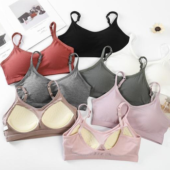 Top tub cu înfășurare a sânilor, cupă 3/4, cupă medie modelată, spandex/lycra, respirabil