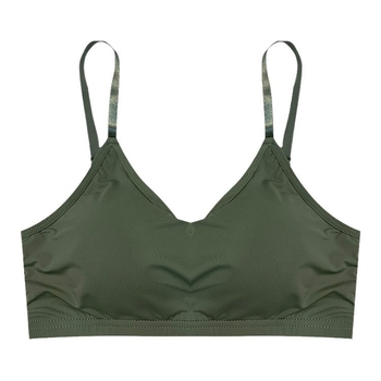 Top tubular fără bretele cu căptușeală, țesătură Ice Silk, amestec nylon 80–90%, cupă 3/4, design respirabil cu spate deschis, Vara 2024