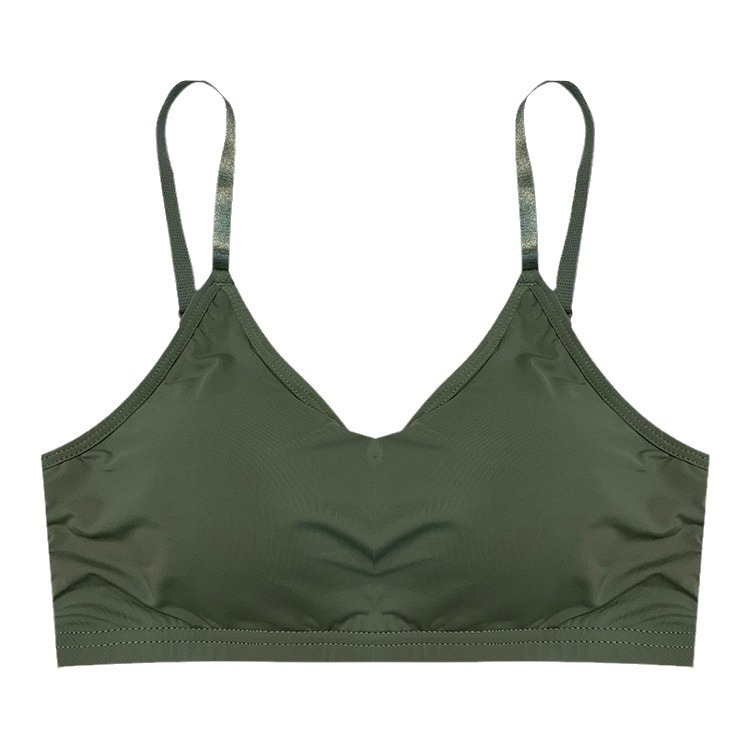 Top tubular fără bretele cu căptușeală, țesătură Ice Silk, amestec nylon 80–90%, cupă 3/4, design respirabil cu spate deschis, Vara 2024