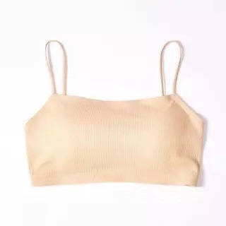 Top sport fără bretele din Ice Silk, cu cupă 3/4 și design subțire modelat, respirabil și confortabil, stil sport