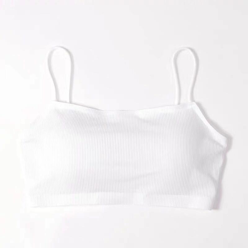 Top sport fără bretele din Ice Silk, cu cupă 3/4 și design subțire modelat, respirabil și confortabil, stil sport