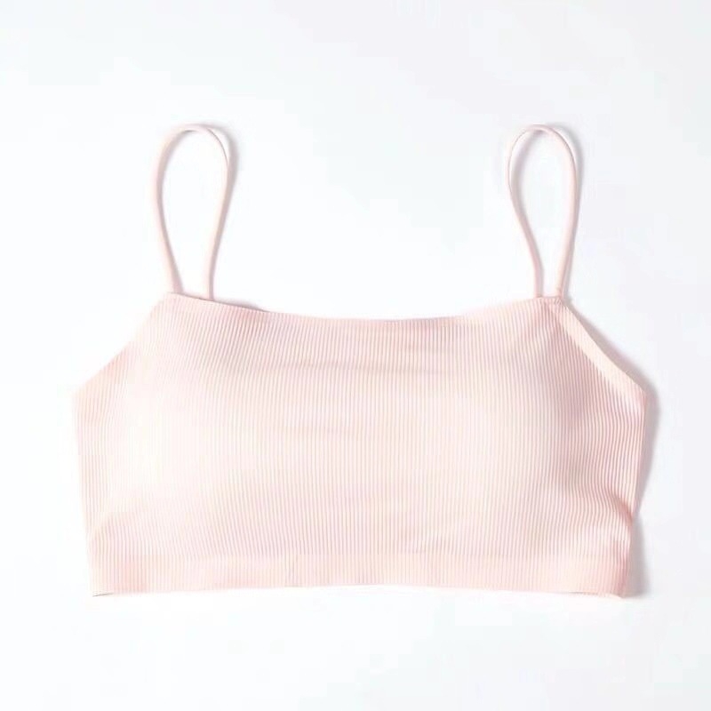 Top sport fără bretele din Ice Silk, cu cupă 3/4 și design subțire modelat, respirabil și confortabil, stil sport