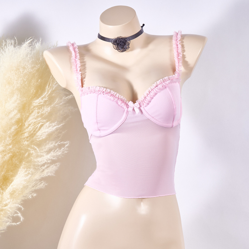 Top leopard din plasă dantelată, cu inel metalic pentru modelarea corpului, fără spate, transparent