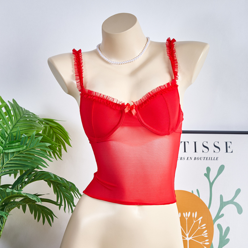 Top leopard din plasă dantelată, cu inel metalic pentru modelarea corpului, fără spate, transparent