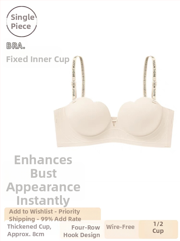 Bezramienková podprsenka s push-up efektom, 3/4 košíčky, hrubé tvarované košíčky, protišmyková, s odnímateľnými dvojitými ramienkami