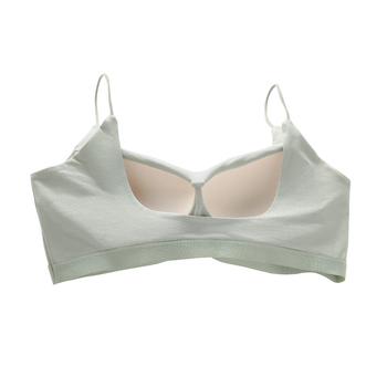 Top tub unic, Sutien-top, Respirabil, Push-Up, Cupe Fixe, Amestec Viscoză-Bumbac, Croială Lejeră, Vara 2024