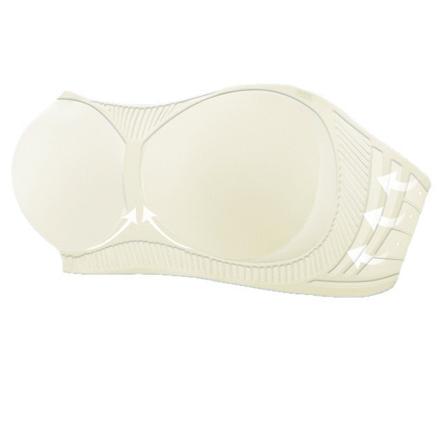 Sutien fără bretele Tube Top pentru sâni mici – anti-alunecare, invizibil, fără cusături, push-up, material nylon cu căptușeală din spandex