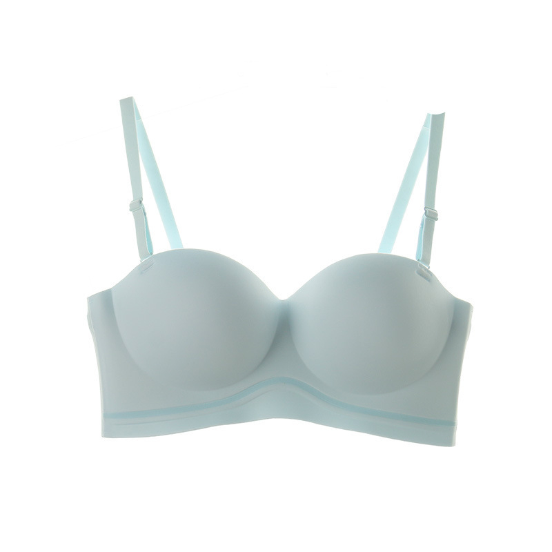 Sutien fără bretele cu push-up anti-alunecare, cupa 1/2, bretele detașabile duble, material nylon, căptușeală Spandex 30–50%