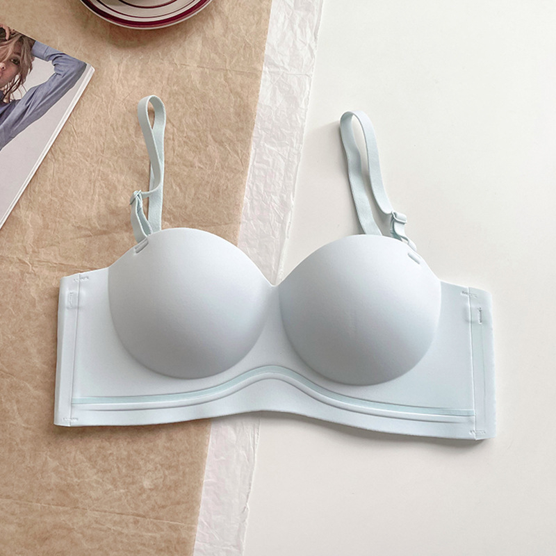 Sutien fără bretele cu push-up anti-alunecare, cupa 1/2, bretele detașabile duble, material nylon, căptușeală Spandex 30–50%