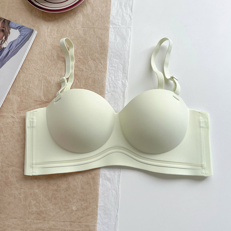 Sutien fără bretele cu push-up anti-alunecare, cupa 1/2, bretele detașabile duble, material nylon, căptușeală Spandex 30–50%