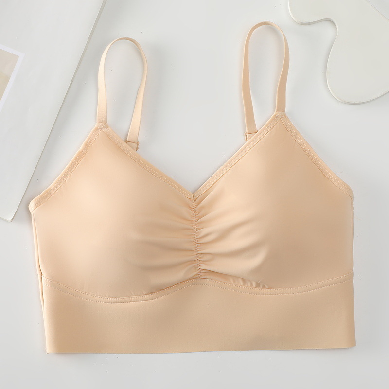 Sutien fără bretele, fără cusături, cupe 5/8, forme subțiri, susținere superioară, material respirabil Spandex/Lycra