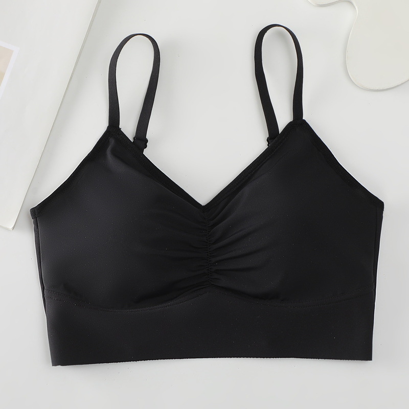 Sutien fără bretele, fără cusături, cupe 5/8, forme subțiri, susținere superioară, material respirabil Spandex/Lycra