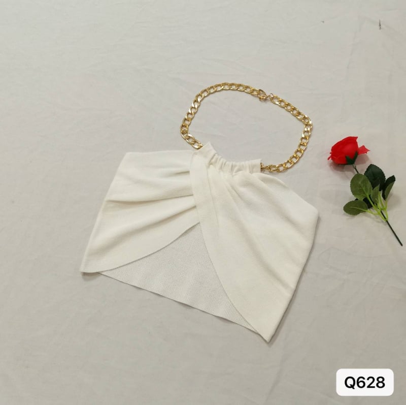 Halter crop top, kratak, viskoza, 3D uzorak, otvorena leđa
