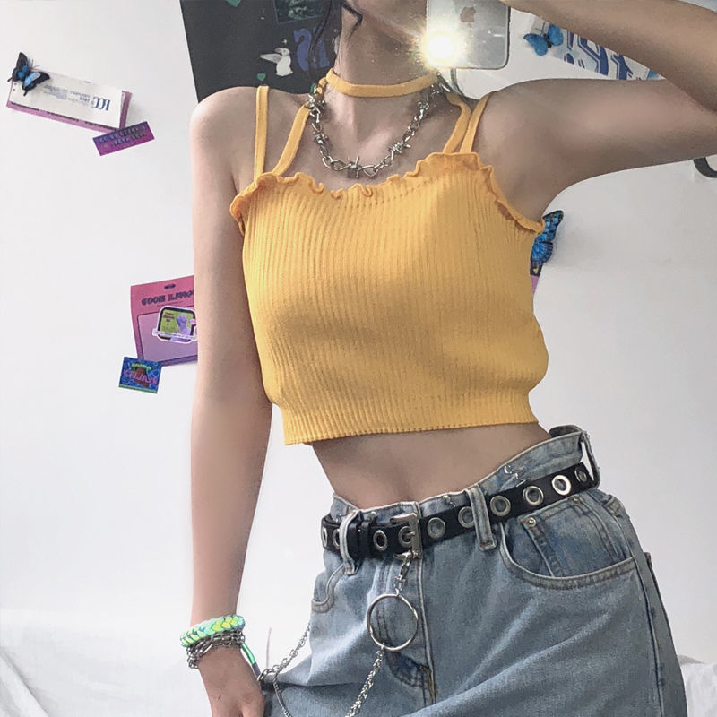 Ženská tielko camisola s integrovanými výplňami na prsiach — popruhy vo tvaru Y, mestský štýl, úzky strih, viskózová zmes