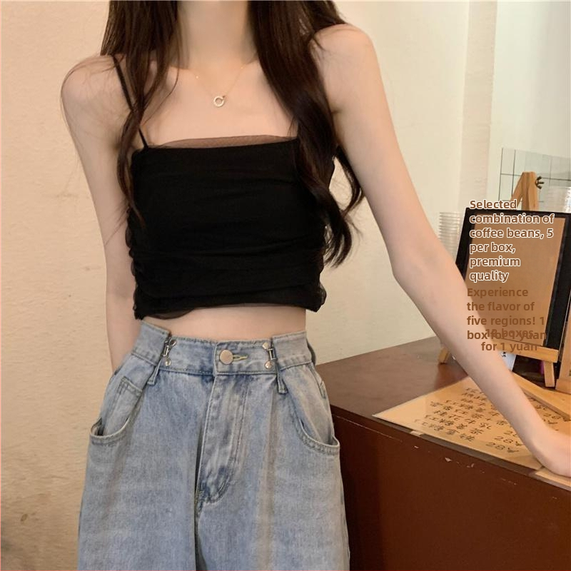 Ženská tielko camisola s integrovanými výplňami na prsiach — popruhy vo tvaru Y, mestský štýl, úzky strih, viskózová zmes