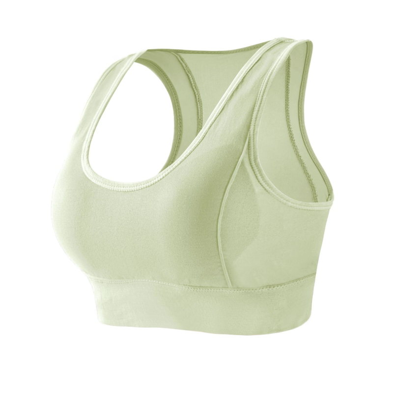 Dámska športová podprsenka bez ramienok s sieťovinou, 3/4 košíček, tenké tvarované košíčky, podpora chrbta