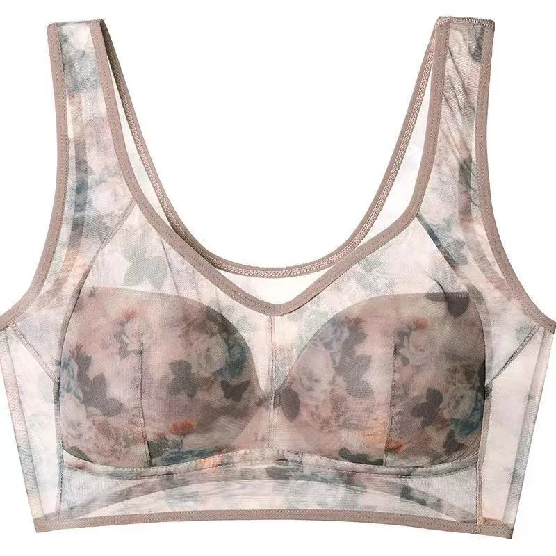 Ljetni bezšivni grudnjak od ice silk, jedinstveno žensko donje rublje, push-up, oblikovanje bočnih, seksi sportski top s lijepim leđima