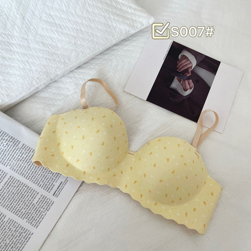 Wrap-top za prsa, 1/2 košarica, tanke oblikovane košarice, Milk Silk, 95–100% poliester, vest stil, japanski nadahnuće