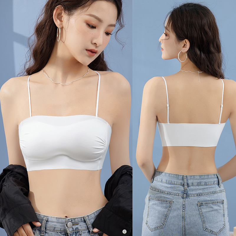 Moteriškas be petnešių ir be nugaros liemenėlė, nailonas, pilnos kaušeliai su plonu formuojančiu putų įdėklu, kvėpuojantis, nuimamos dvigubos petnešos