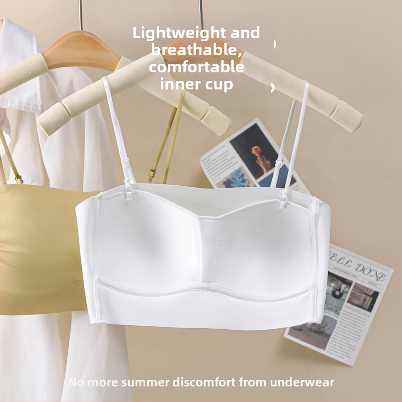 Moteriškas be petnešių ir be nugaros liemenėlė, nailonas, pilnos kaušeliai su plonu formuojančiu putų įdėklu, kvėpuojantis, nuimamos dvigubos petnešos