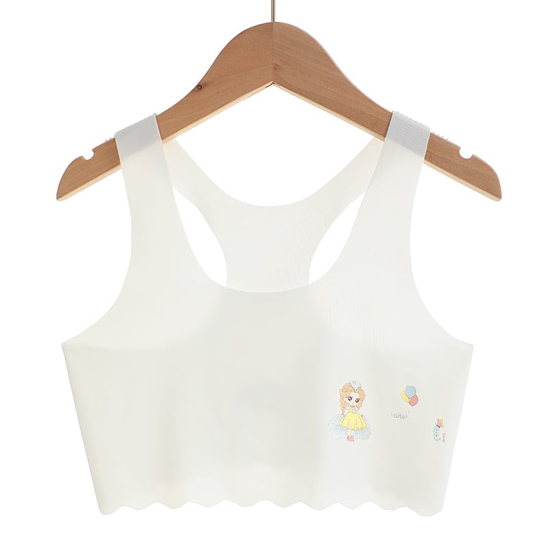 Õmblusteta nailonist rinnahoidja tüdrukutele alates 8. eluaastast – suvi, kevad, sügis