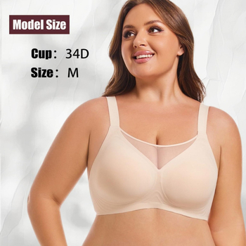Bezšivni gel bandeau grudnjak – bez žice, s gornom podrškom, skupljanje bočnih dojki, 3/4 košarica, najlon
