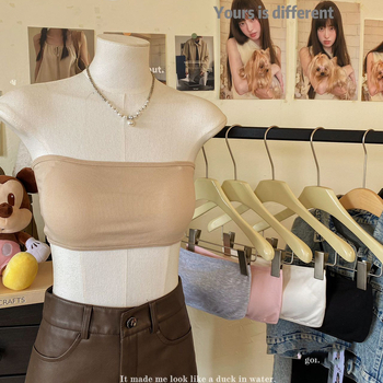 Medvilninė be peties tube-top liemenėlė, 3/4 kaušas, be vielų, formuojama kaušas: plonas viršus, storesnis apačioje, nematoma po rūbais