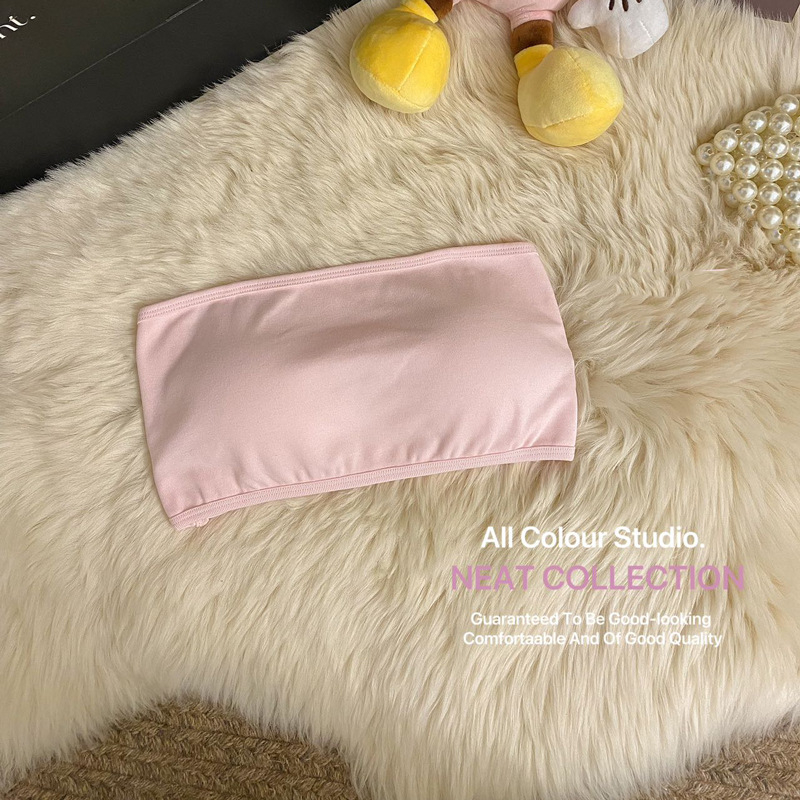 Medvilninė be peties tube-top liemenėlė, 3/4 kaušas, be vielų, formuojama kaušas: plonas viršus, storesnis apačioje, nematoma po rūbais