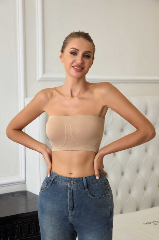 Najlonski bezšivni bandeau grudnjak – bez žice, pun košarica, ultra-tanki oblikovani košarica