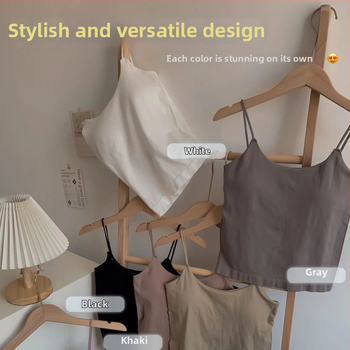 Dámske tielko s ramienkami, s výstelkou na prsia, nylon-spandex, štíhla línia, vysoká elasticita