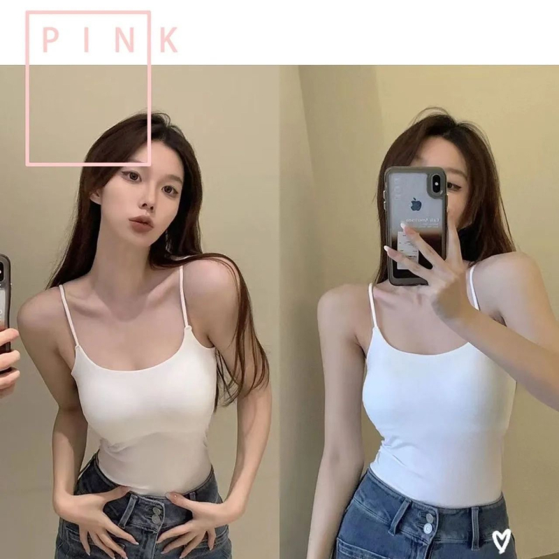 Dámske tielko s ramienkami, s výstelkou na prsia, nylon-spandex, štíhla línia, vysoká elasticita