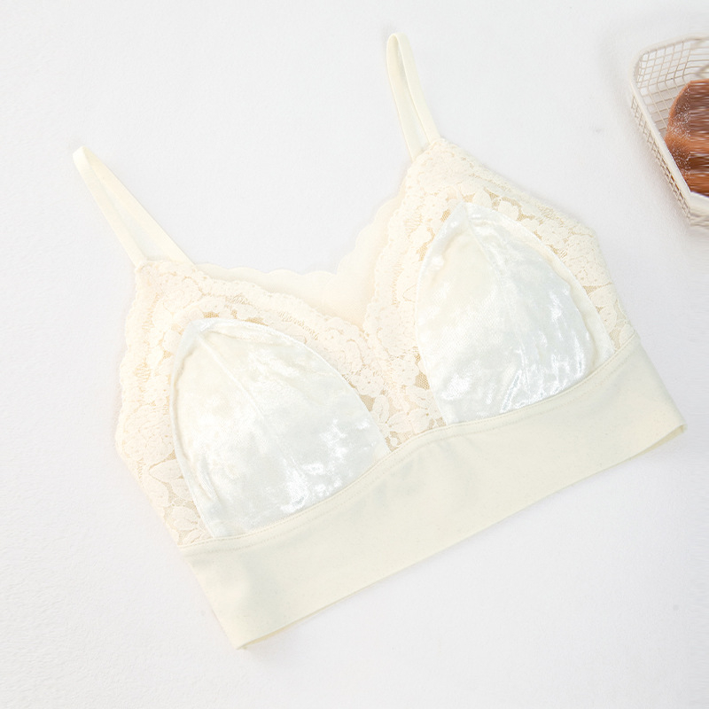 Nova lagana čipkasta bandeu potka sa seksi leđima, francuski inspiriran stil, udoban i svestran za žene