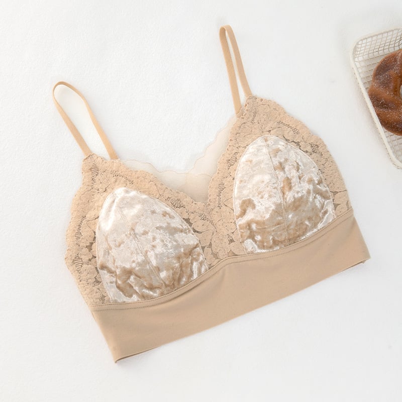 Nova lagana čipkasta bandeu potka sa seksi leđima, francuski inspiriran stil, udoban i svestran za žene