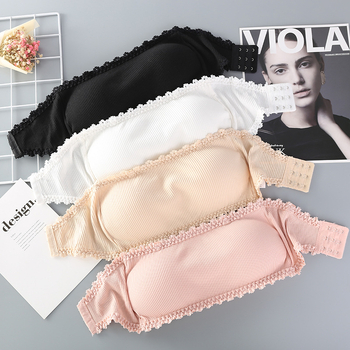 Tube top s jastučićem za prsa, sportski grudnjak za jogu od pamucnog rib materijala, puni košarica, tanki oblikovani košarica, japansko-korejski stil, Fiber Menglai