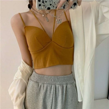 Nylonový top na viazanie okolo hrudníka, s visiacim krkom, bez ramienok, 3/4 pohár, krížový chrbát, odvádzanie potu