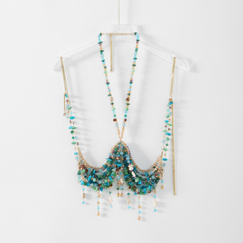 Korálkový tube top s odnímateľnými ramienkami, voľný strih, ulicový hip-hop štýl, akrylové vlákno s 30–50% polyesterom, krátky strih