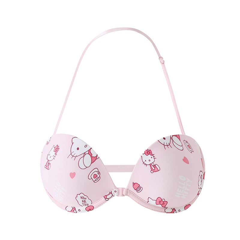 Be petnešių nematomas liemenėlė su minkštu plieno žiedu, priekinis užsegimas, 3/4 puodelis, pagrindinis audinys: nailonas