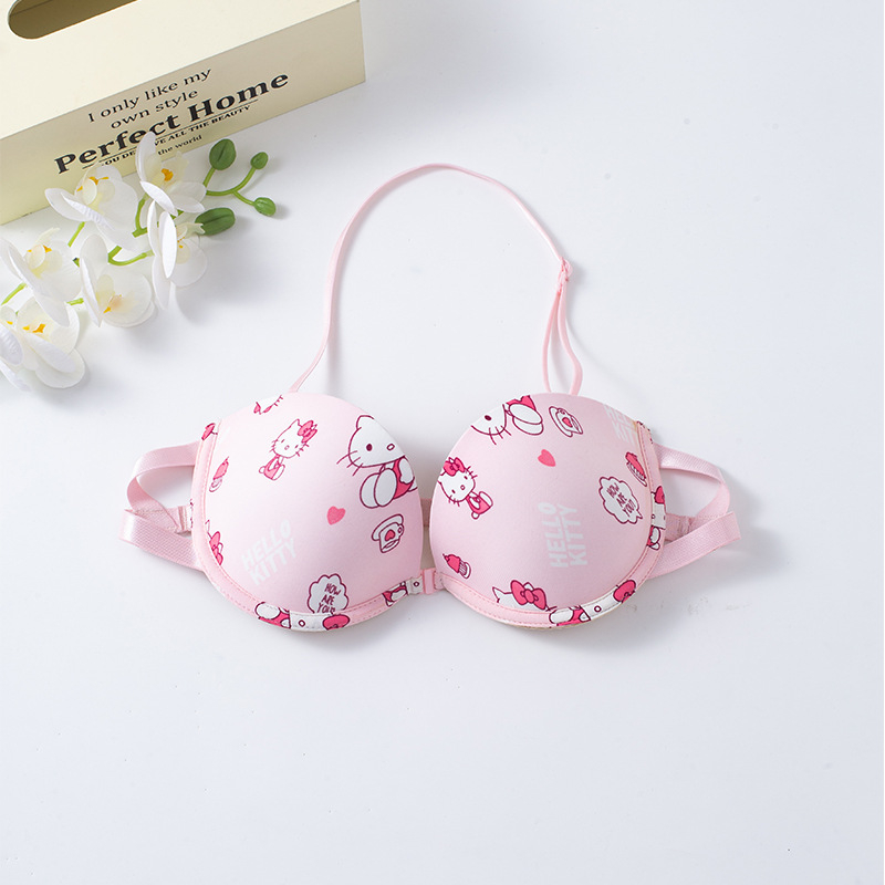 Be petnešių nematomas liemenėlė su minkštu plieno žiedu, priekinis užsegimas, 3/4 puodelis, pagrindinis audinys: nailonas