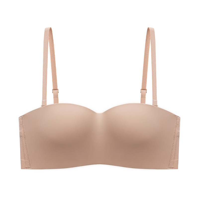 Bezramen grudnjak s tankim oblikovanim košaricama; 1/2 košarica; najlonska tkanina 50–70% sadržaja; prozračna
