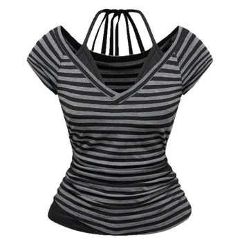 Ženski tube top bez rukava s printom krila, vezanje i kontrastne boje, uski kroj, retro Y2K stil, ljeto 2026