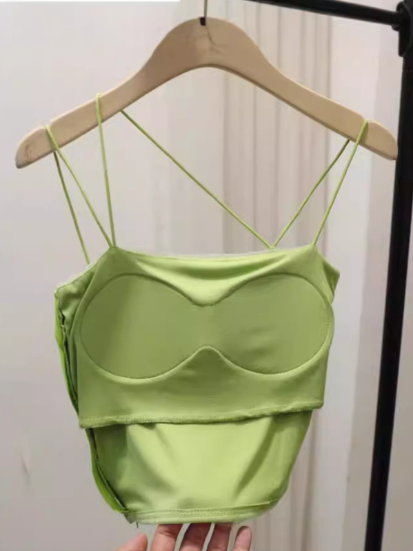 Čipkované sieťové tielko s vložkou na prsiach, tyl okolo hrudníka, štíhla silueta, Letná sezóna