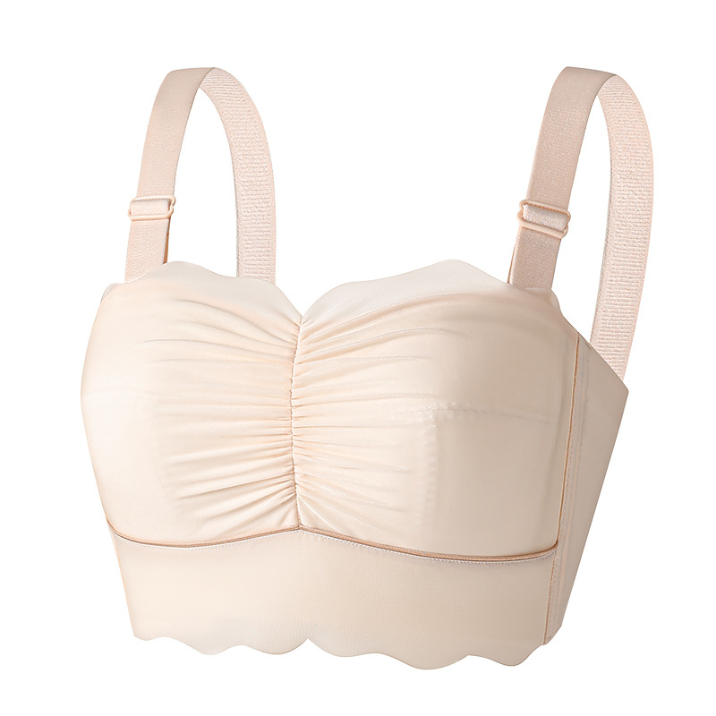Lijep bez naramenica, besšivna bustier s košaricama 3/4, tanke oblikovane košarice, odvojive dvostruke naramenice, stražnji četverored kopči, najlonsko platno