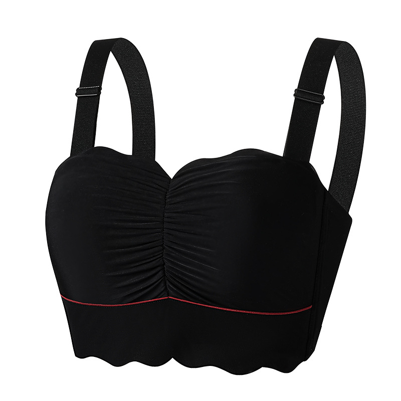 Lijep bez naramenica, besšivna bustier s košaricama 3/4, tanke oblikovane košarice, odvojive dvostruke naramenice, stražnji četverored kopči, najlonsko platno