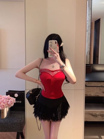 Bustier bez naramenica s kristalima, seksi jednosoban gornji dio, podstava, pamuk 50–70% sadržaja pamuka