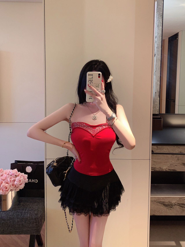 Bustier bez naramenica s kristalima, seksi jednosoban gornji dio, podstava, pamuk 50–70% sadržaja pamuka
